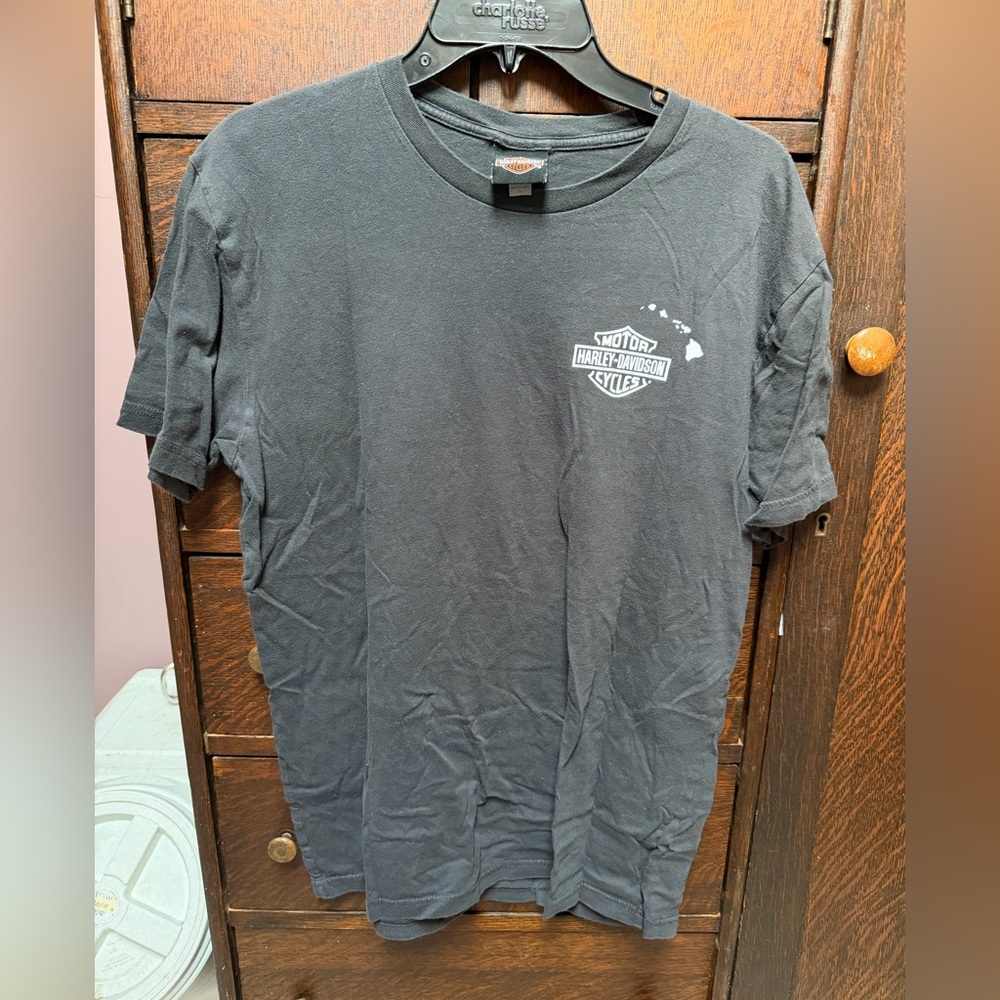 Harley-Davidson Black Short Sleeve Tee with Small Chest Shield